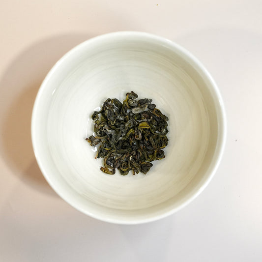 Yellow Pearl Tea dry tea leaves close-up